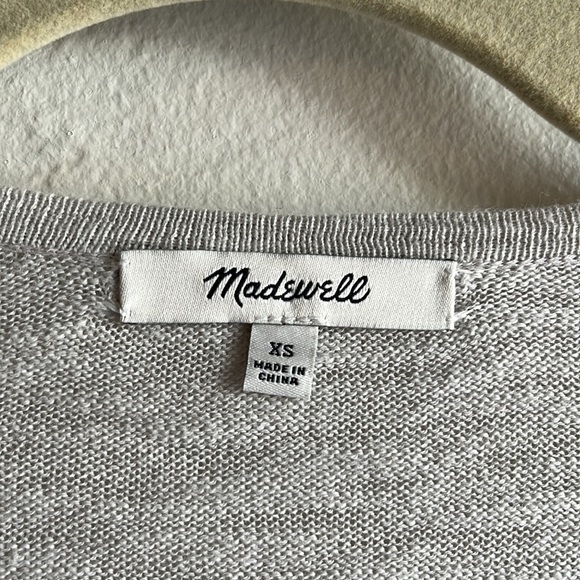 Madewell Women’s Open Front, Patch Pocket Cardigan Lightweight Sweater - Picture 2 of 3